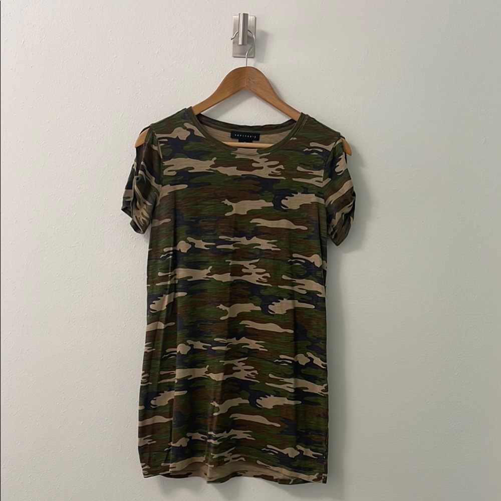 Camo Print T-Shirt Dress